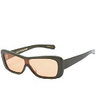 Flatlist x Veneda Carter Disco Sunglasses in Army Green