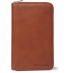 Brunello Cucinelli - Burnished Full-Grain Leather Zip-Around Wallet - Men - Tan