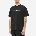 VTMNTS Men's Paris Logo T-Shirt in Black/White