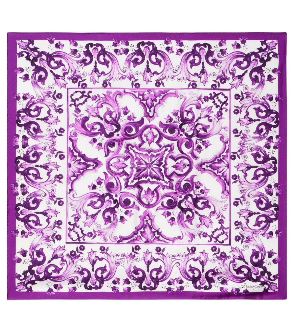 【関税＆送料込み】Dolce & Gabbana Scarfs Printed silk twill scarf in multicoloured - Dolce Gabbana