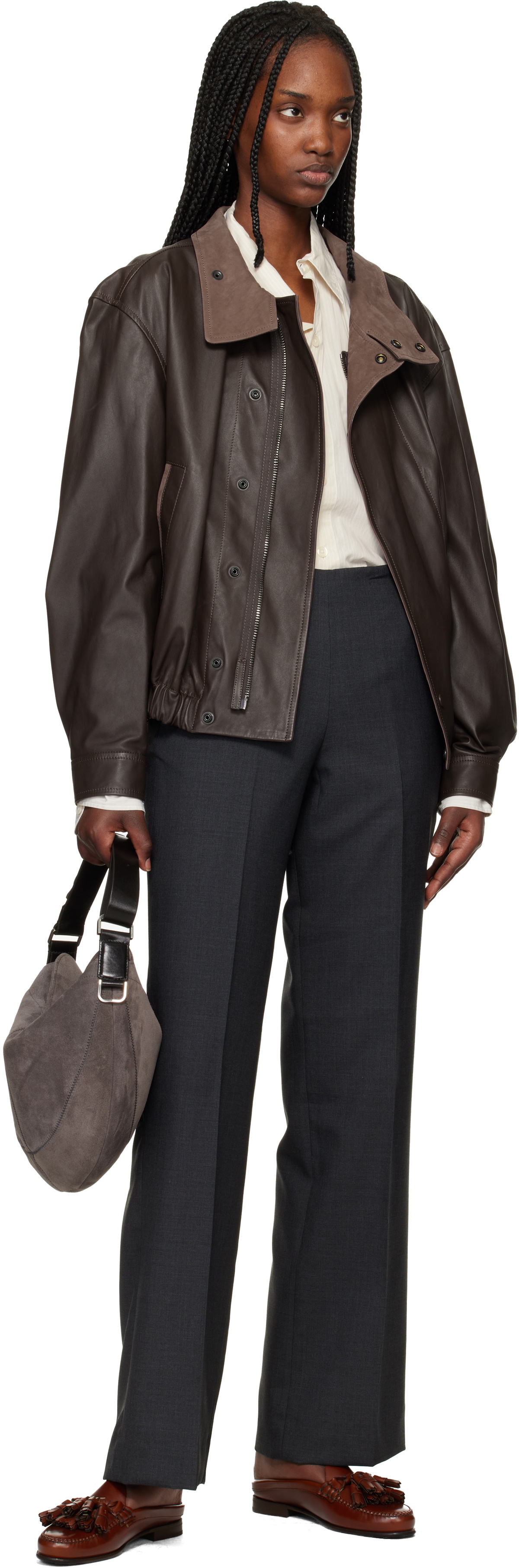 mfpen Gray Taper Trousers