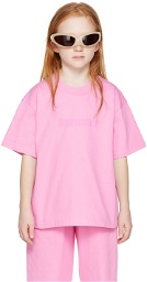 Balenciaga Kids Kids Pink Caps T-Shirt