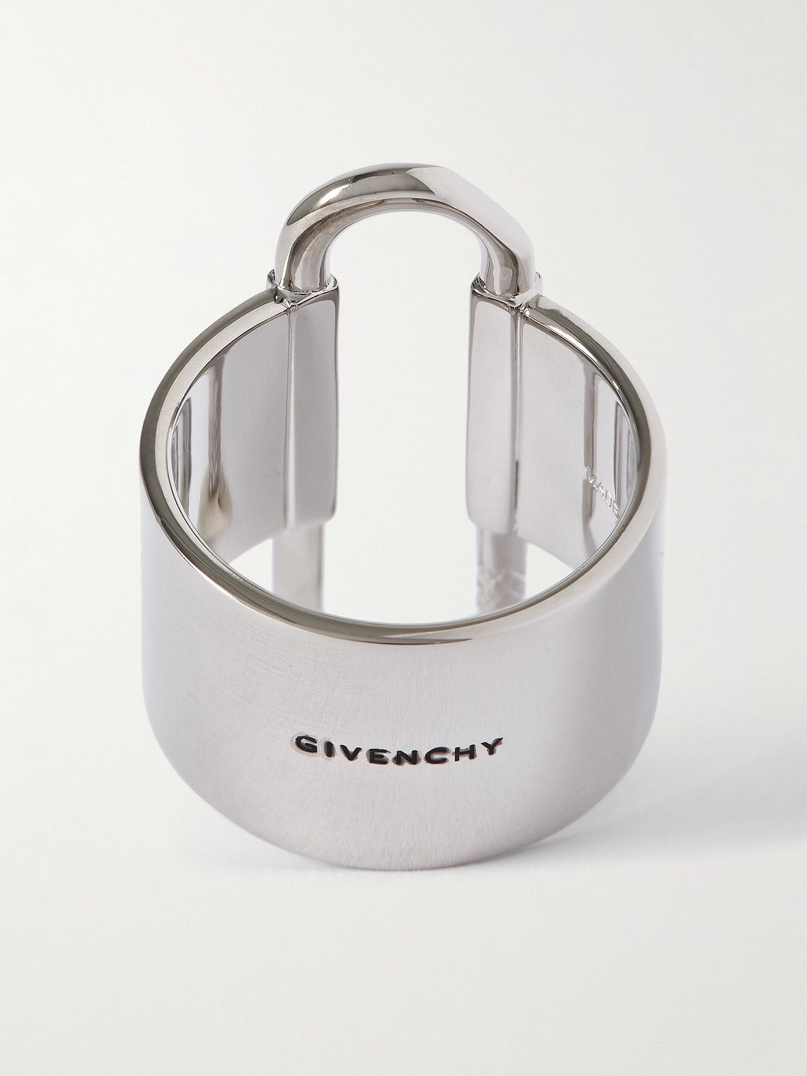 Givenchy - U Lock Silver-Tone Ring - Silver Givenchy