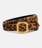 Miu Miu Leopard-print calf hair belt