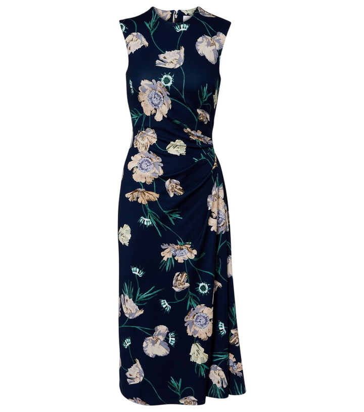 Photo: Erdem Draped floral jersey midi dress