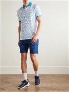 G/FORE - Maverick Hybrid Slim-Fit Printed Stretch-Shell Golf Shorts - Blue