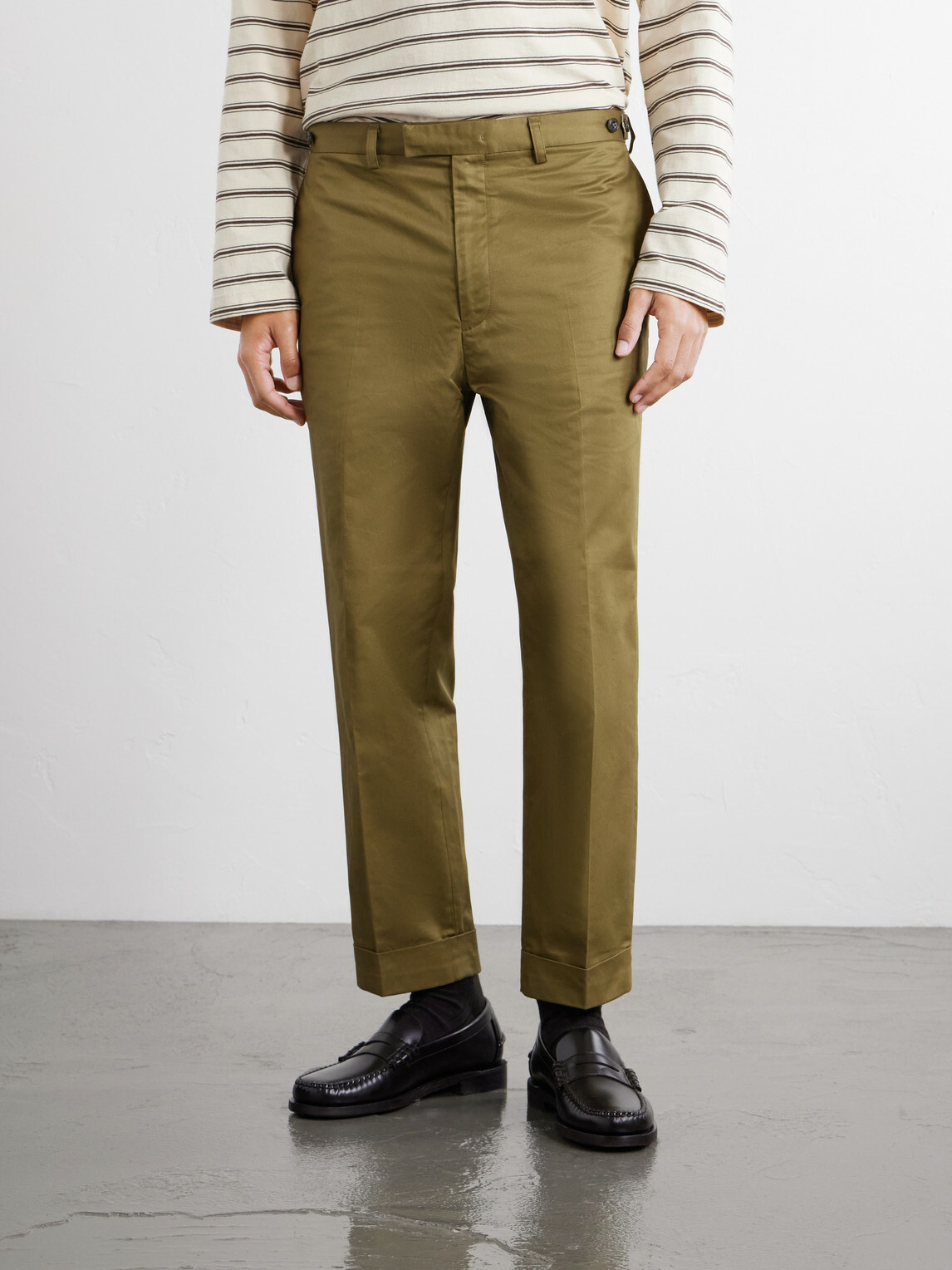 Beams Plus - Ivy Straight-Leg Cotton-Twill Trousers - Green