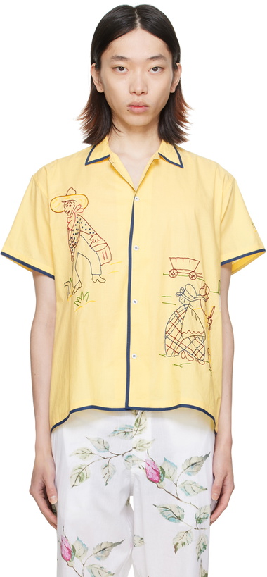 Photo: HARAGO Yellow Embroidered Shirt