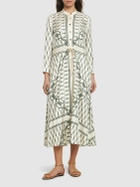 TORY BURCH Printed Silk Long Shirt Dress