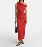 SIR Asymmetric linen top