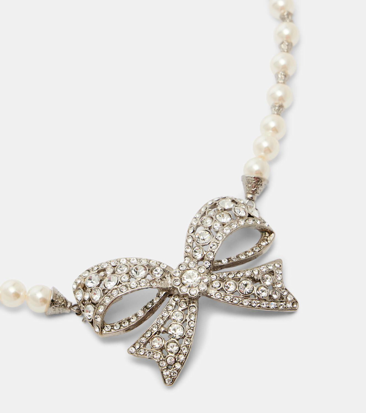 Alessandra Rich Embellished faux pearl necklace