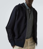 Zegna Zip-up cotton-blend hoodie