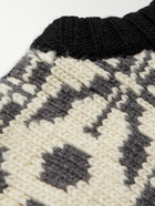 Sacai - Fair Isle Wool-Blend Sweater - Black