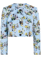 Emilia Wickstead Lizette Floral-print Duchess-satin Jacket Green