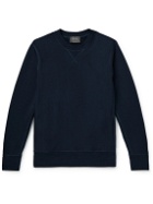 Private White V.C. - Cotton, Wool and Cashmere-Blend Jersey Sweatshirt - Blue