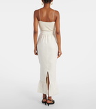 Posse Matilda tiered linen pencil skirt