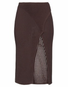 Andreādamo Womens Midi skirt Dark in Brown
