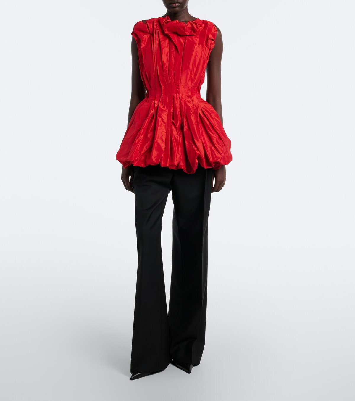 Tove Marina peplum silk taffeta top