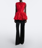Tove Marina peplum silk taffeta top