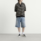 Amiri Men's MA Stripe Knit Polo in Black