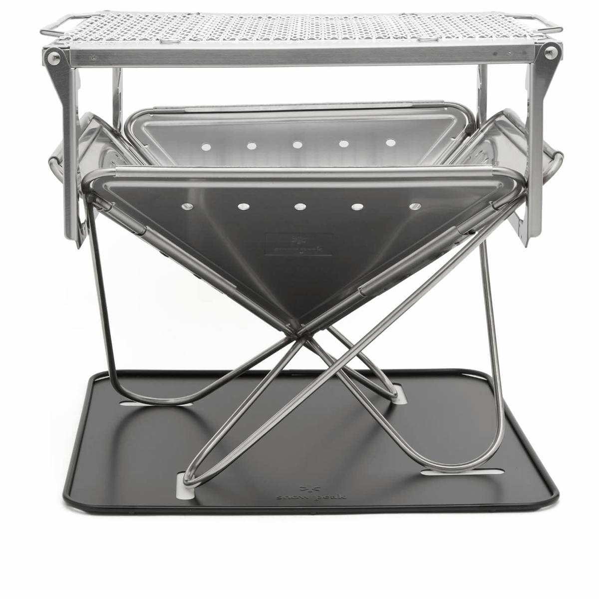 Snow Peak Men's Takibi Fire & Grill Set in Silver 