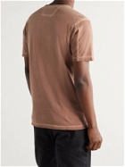 C.P. COMPANY - I.C.E. Garment-Dyed Cotton-Jersey T-Shirt - Orange - S