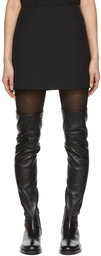 Valentino Black Drill Short Skirt