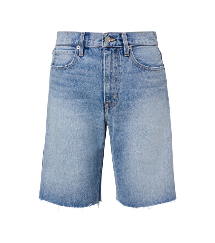 Photo: Slvrlake Bermuda Cut Off frayed denim shorts