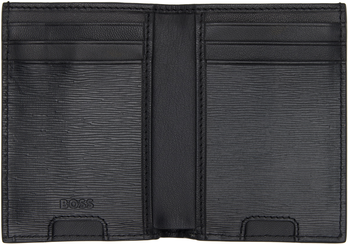 BOSS Black Vertical Bifold Card Holder