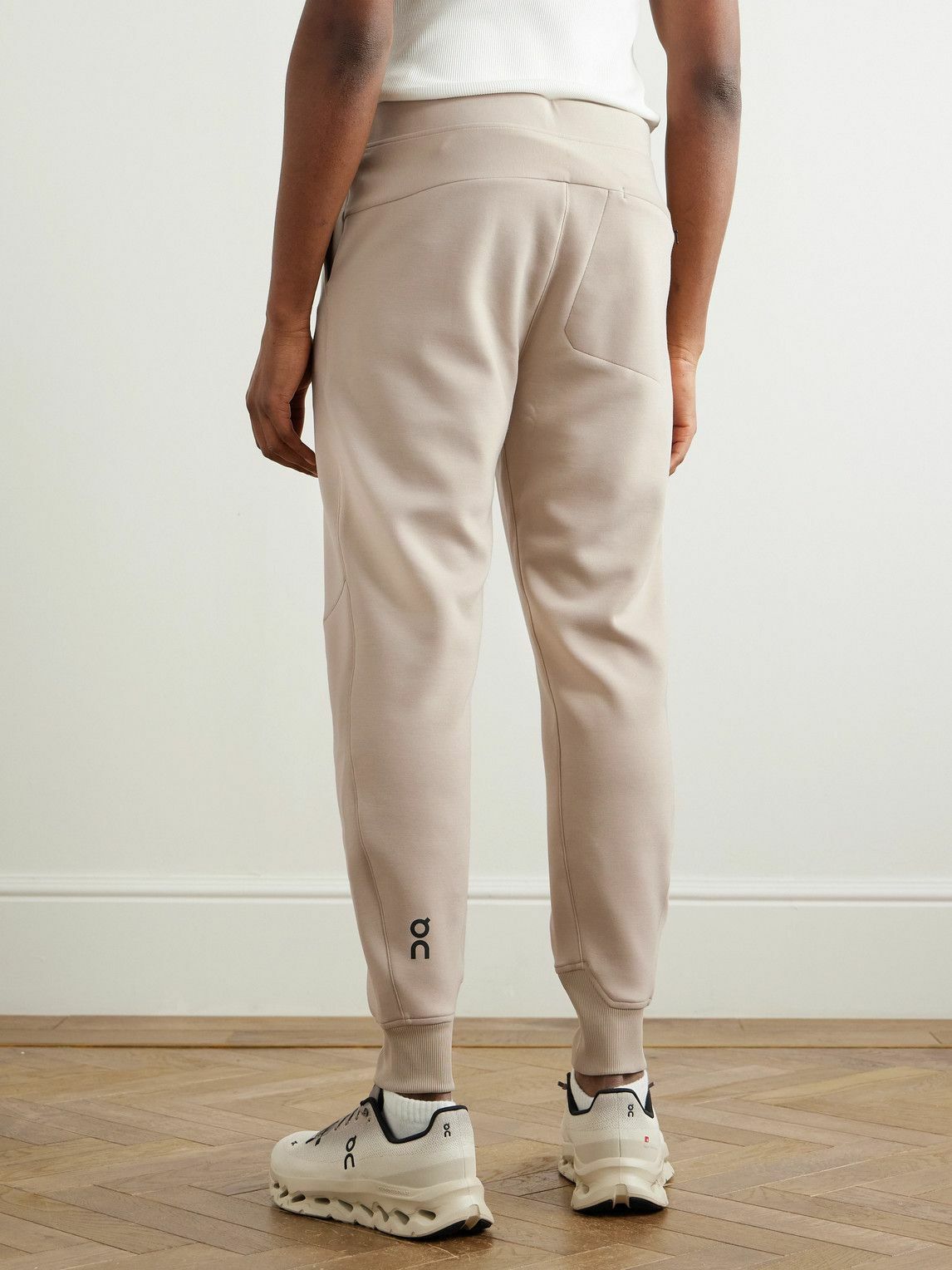 ON - Tapered Logo-Print Recycled Jersey Sweatpants - Neutrals