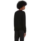 Alexander McQueen Black Wool Slash Detail Sweater