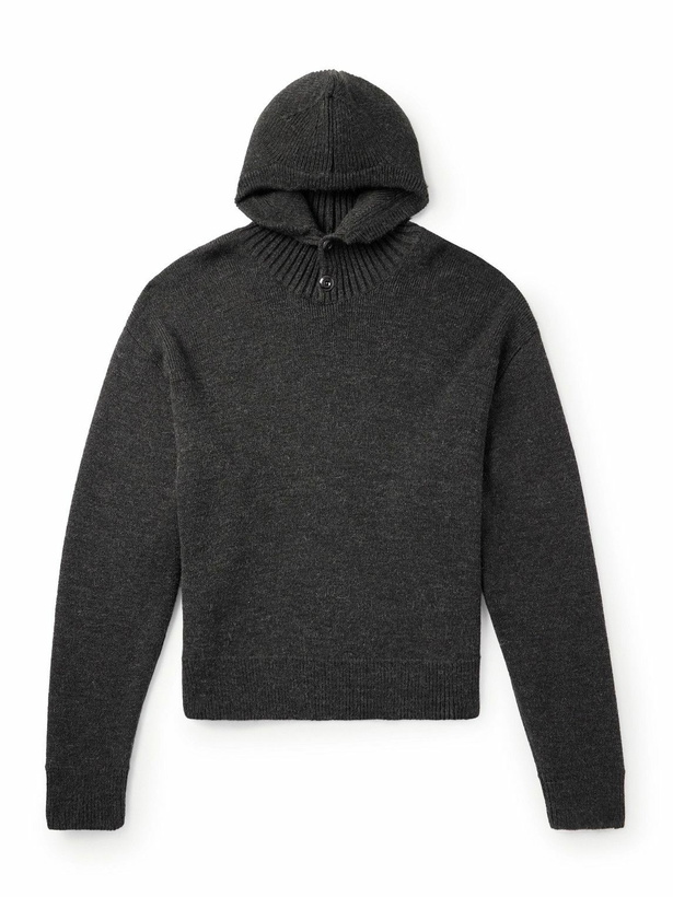 Photo: LEMAIRE - Knitted Hoodie - Brown