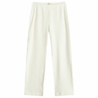 DONNI. Women's Sweater Rib Simple Pants in Creme