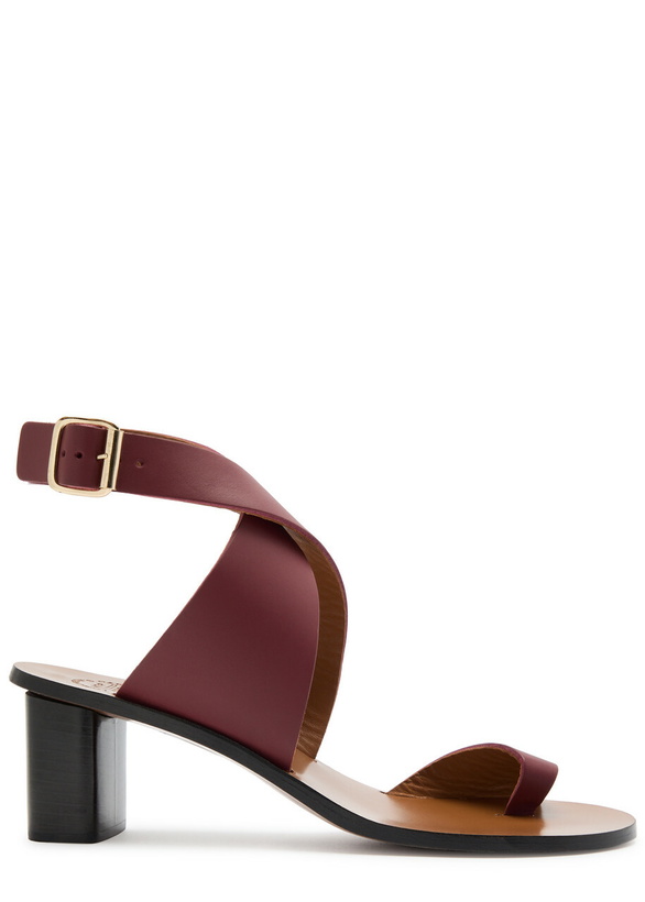 Photo: Atp Atelier Gildone 50 Leather Sandals Burgundy