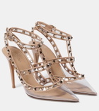 Valentino Garavani Rockstud leather and PVC pumps