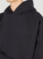 Otto Cropped Draped Hooded Sweatshirt in Black