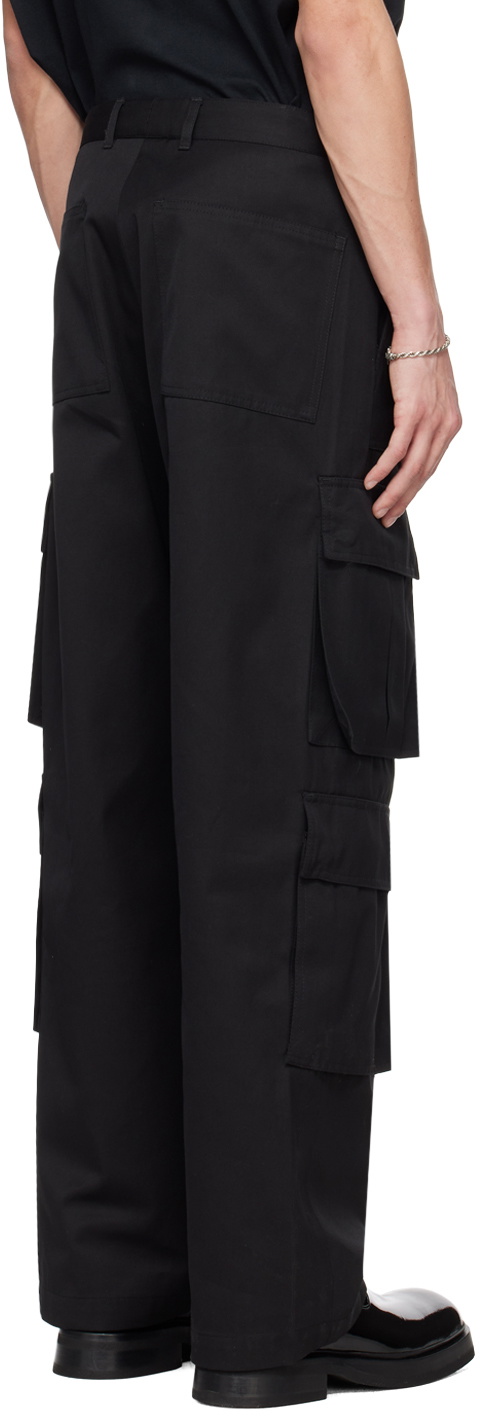 Lownn Black Wide Leg Cargo Pants
