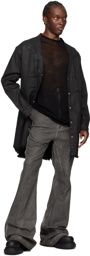 Rick Owens Black Jumbo Denim Jacket