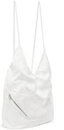 We11done White Pocket Touch Tote