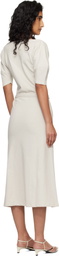 LEMAIRE Off-White Off Shoulder Midi Dress