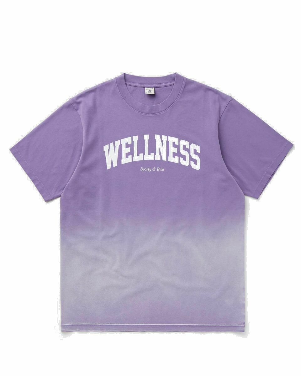 Photo: Sporty & Rich Wellness Ivy T Shirt Dip Dye Purple - Mens - Shortsleeves