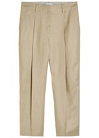 Brunello Cucinelli Straight-leg Linen Trousers Beige