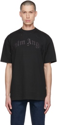 Palm Angels Black Glittered Classic T-Shirt