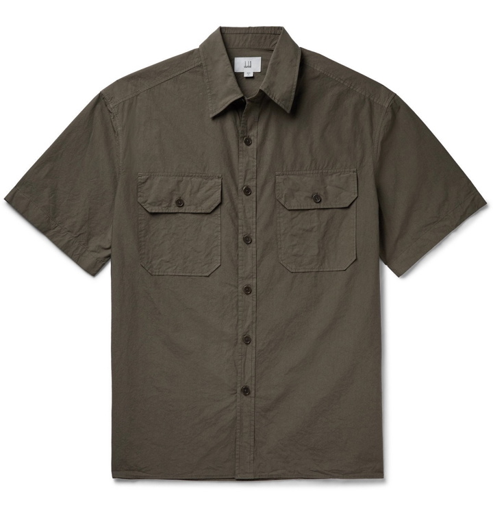 Photo: DUNHILL - Garment-Dyed Cotton Shirt - Brown