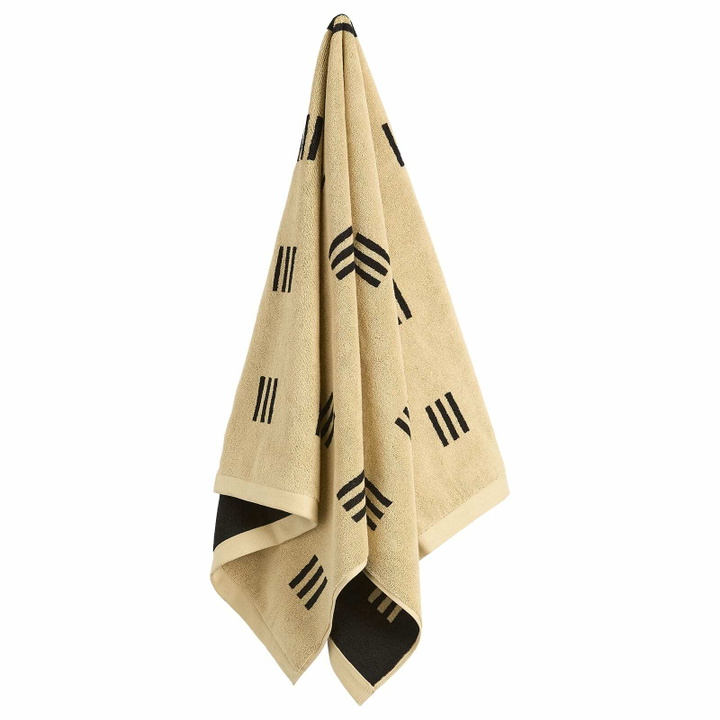 Photo: Baina Claremont Bath Towel in Sand/Noir 