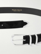 Officine Creative - 3cm Suede Belt - Black