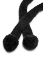 Acne Studios Pom-pom Brushed Mohair-blend Hood - Black - One Size