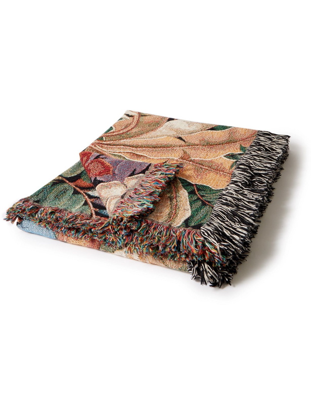 Photo: Endless Joy - Limited Edition Fringed Organic Cotton-Jacquard Blanket
