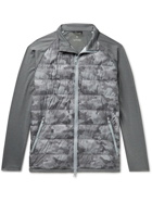 G/FORE - The Shelby Quilted Padded Shell and Stretch-Jersey Golf Jacket - Gray
