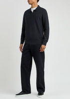 Belstaff Drift Half-zip Cotton-blend Jumper Navy